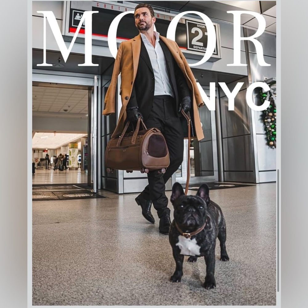 MOOR NYC Luxury Made Unisex Travel Bag. A Unique Pet Travel Bag - Picture 6 of 7